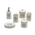 Ficha técnica e caractérísticas do produto Kit Para Banheiro De Porcelana - 6 Peças - In Casa