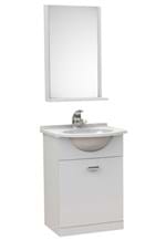 Ficha técnica e caractérísticas do produto Kit para Banheiro 3 Peças Sintético Espelho Branco Tomdo