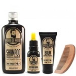 Kit para Barba Óleo + Shampoo + Balm + Pente - Barba de Macho