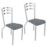 Ficha técnica e caractérísticas do produto Kit para 2 Cadeiras Kappesberg Portugal - Cinza - Cinza