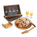 Ficha técnica e caractérísticas do produto Kit para Pizza em Bambu com Acessórios - 8 Peças