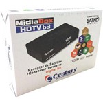 Kit Parabólica 1,9 Digital Century com 1 Receptor Digital Midia Box Hd e Multiponto - Century