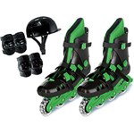 Kit Patins Inline New Basic 41 Verde - By Kids