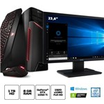 Ficha técnica e caractérísticas do produto Kit: PC Gamer Acer GX-783-BR11 Corei5 8GB 1TB GeForce 1050Ti 4GB Win10 + Monitor Acer V246HQL 23.6"