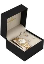 Ficha técnica e caractérísticas do produto Kit 3pçs Relógio Champion CN29089W Dourado