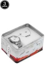 Ficha técnica e caractérísticas do produto Kit 3pçs Relógio Condor CO2035KSM/K3B Prata