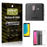 Ficha técnica e caractérísticas do produto Kit Película de Lente Câmera + Película de Vidro + Capa Silicone Samsung Galaxy J8 - Armyshield