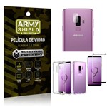Ficha técnica e caractérísticas do produto Kit Película de Lente + Película de Vidro + Capa Silicone Samsung Galaxy S9 Plus - Armyshield