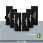 Ficha técnica e caractérísticas do produto Kit Pen Drive 64GB 6pcs Mitsushiba