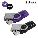 Kit 2 Pen Drive Kingston 32GB e 16GB USB 2.0 - DataTraveler 101 G2