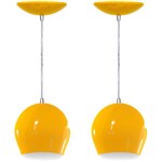 Kit 2 Pendentes Bola (Amarelo / Branco) - Shop da Iluminação