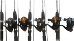 Kit Pesca Atacado 5 Molinete + 5 Vara Maciça 1,35 M + Linha - Albatroz Fishing