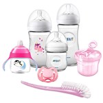 Kit Pétala 7 Peças Mamadeiras, Copo, Escova e Chupeta Menina - Philips Avent