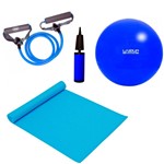 Ficha técnica e caractérísticas do produto Kit Pilates com Bola 65 Cm + Bomba + Colchonete + Extensor Forte Mandiali