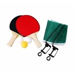 Ficha técnica e caractérísticas do produto Kit Ping Pong 02 Raquetes 03 Bolinhas Suporte e Rede