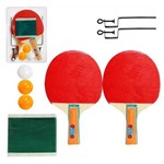 Ficha técnica e caractérísticas do produto Kit Ping Pong 2 Raquetes 3 Bolas Rede e Suporte
