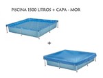 Ficha técnica e caractérísticas do produto Kit Piscina Infantil Retangular 1500 Litros Mor + Capa para Piscina