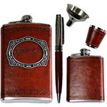 Ficha técnica e caractérísticas do produto Kit Porta Whisky Garrafa de Bolso Cantil 261ml