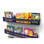 Ficha técnica e caractérísticas do produto Kit 3 Prateleiras Colorida Nicho Livros Infantil Quarto Varias Cores 90cm