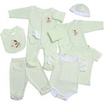 Ficha técnica e caractérísticas do produto Kit Presente com 8 Peças Verde - 0 a 3 Meses - Ricco Baby