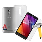 Ficha técnica e caractérísticas do produto Kit Protecao Amana Smartphone Asus Zenfone 2 Tela 5.5 Pelicula de Vidro Premium e Capa em Tpu Trans