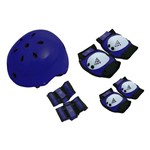 Ficha técnica e caractérísticas do produto Kit Proteção Radical Azul Escuro Premium G Bel Sports