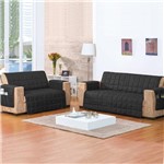 Ficha técnica e caractérísticas do produto Kit 2 protetores de sofá para 2 e 3 lugares Exclusive Casa Dona com Porta Objeto