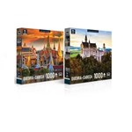 Ficha técnica e caractérísticas do produto Kit 2 Quebra - Cabeça 1000 Peças - Palácio de Bangkok e Castelo de Neuschwanstein - Toyster