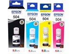Ficha técnica e caractérísticas do produto Kit Tinta Original Epson L6161 L4150 L4160 L6191 L6171 T504