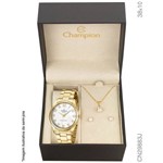 Ficha técnica e caractérísticas do produto Kit Relógio Champion Feminino com Colar e Brincos CN29883J