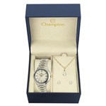Ficha técnica e caractérísticas do produto Kit Relógio Champion Feminino Números Romanos - Ch22984w