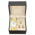Ficha técnica e caractérísticas do produto Kit Relógio Champion Feminino Passion - CN27910W