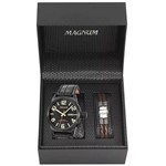 Ficha técnica e caractérísticas do produto Kit Relógio Masculino Magnum MA33399C - Preto
