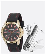 Ficha técnica e caractérísticas do produto Kit Relógio Masculino Mondaine 99375GPMVDI2