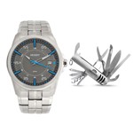Ficha técnica e caractérísticas do produto Kit Relógio Masculino Orient MBSS1315KV60GASX - Prata