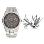 Ficha técnica e caractérísticas do produto Kit Relógio Masculino Orient MBSS1315KV61GOSX - Prata