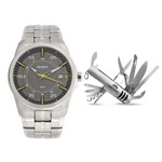 Ficha técnica e caractérísticas do produto Kit Relógio Orient Masculino MBSS1315KV62GYSX - Prata