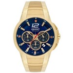 Ficha técnica e caractérísticas do produto Kit Relógio Orient Masculino Mgssc017 D2kx Dourado Azul