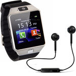 Ficha técnica e caractérísticas do produto Kit Relógio Smartwatch Dz09 + Fone Bluetooth - Original Touch Bluetooth Gear Chip - Prata