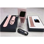 Ficha técnica e caractérísticas do produto Kit Relógio Smartwatch Rose + 2 Pulseiras + Fone Bluetooth - Wf