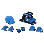 Ficha técnica e caractérísticas do produto Kit Rollers Radical Ajustável Azul - (G 36-39)
