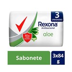 Ficha técnica e caractérísticas do produto Kit Sabonete Rexona Antibacterial Aloe - com 3 Unidades