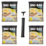Ficha técnica e caractérísticas do produto Kit Saco a Vácuo com 4 Unid. Médio + Bomba Vac Bag Ordene