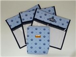 Ficha técnica e caractérísticas do produto Kit Saquinho Maternidade Coroa Azul - 3 Unidades + 1 Necessaire - Alinhado Baby