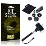 Ficha técnica e caractérísticas do produto Kit Selfie Lg K10 Lente Fisheye 3in1 + Bastão Selfie - Armyshield