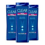 Ficha técnica e caractérísticas do produto Kit 3 Shampoo Clear Ice Cool Menthol - - 400 Ml