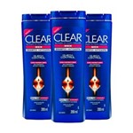 Ficha técnica e caractérísticas do produto Kit 3 Shampoo Clear Queda Control - 200 Ml