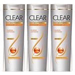 Ficha técnica e caractérísticas do produto Kit 3 Shampoo Clear Queda Defense 200ml