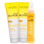 Ficha técnica e caractérísticas do produto Kit Shampoo + Condicionador + Spray John Frieda Sheer Blonde Go Blonder Lightening