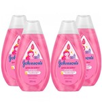Ficha técnica e caractérísticas do produto Kit Shampoo Johnsons Baby Gotas de Brilho 200ml C/4 Unidades